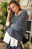 Hygge Boucle Slouch Knit Denim /17=